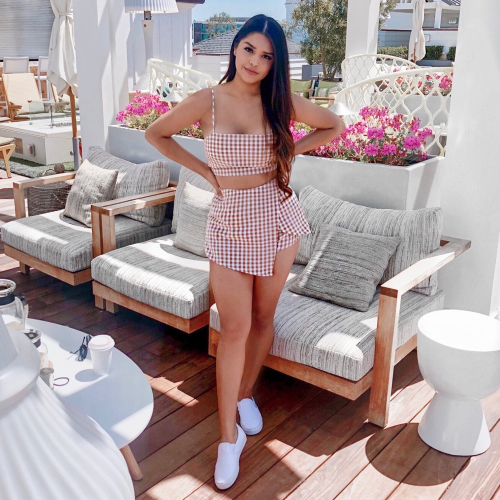 Two piece gingham set